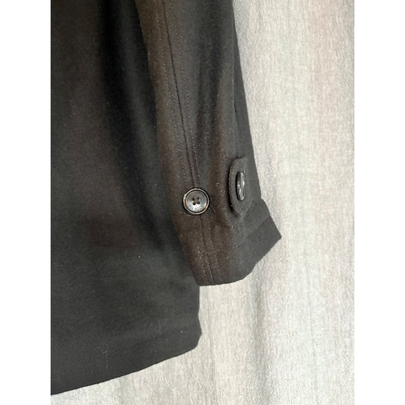 London Fog Men's Black Wool Blend Car Coat Size M/M - Picture 3 of 6